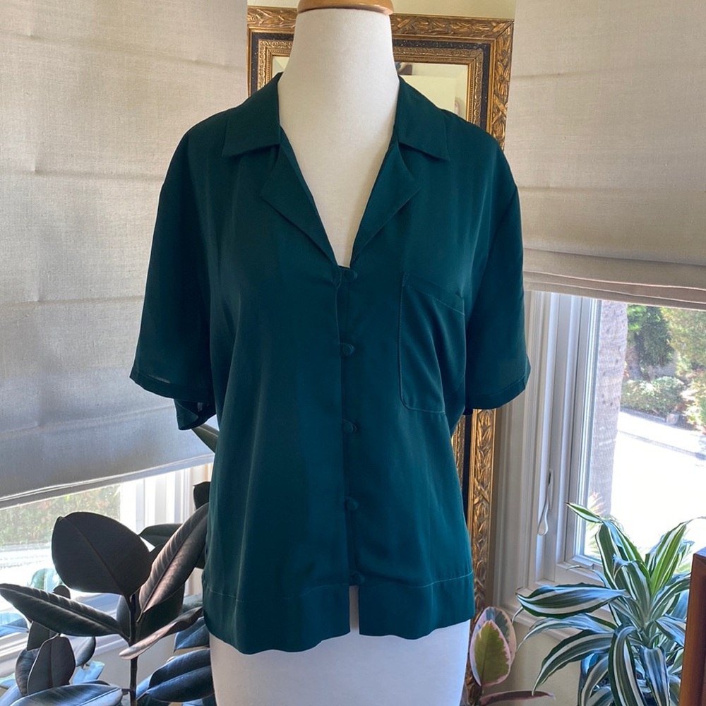 Lulu's Moss Green Blouse